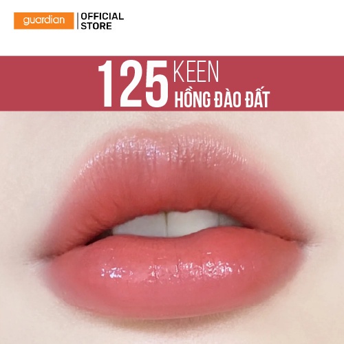 Son Kem Bóng Maybelline Super Stay Vinyl Ink #125 Keen Hồng Đào Đất 4.2ml