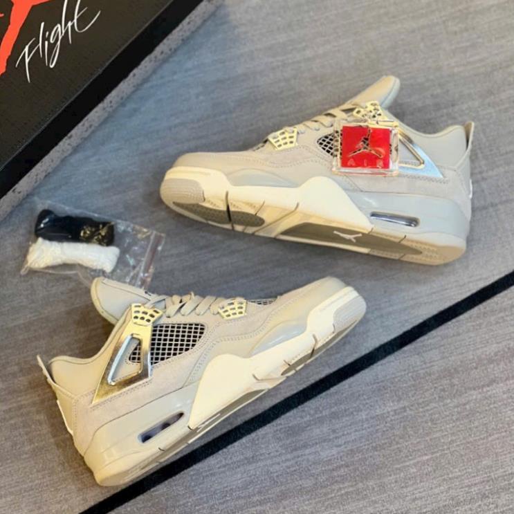 Giày thể thao Air Jordan 4 Retro ‘Frozen Moments’ - Militari  xám hot 2023, Giày sneaker Jd4 đế khí xám dành cho nam nữ