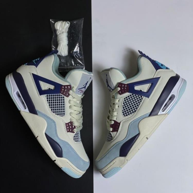 Giày thể thao Air Jordan 4 Retro ‘Frozen Moments’ - Militari  xám hot 2023, Giày sneaker Jd4 đế khí xám dành cho nam nữ