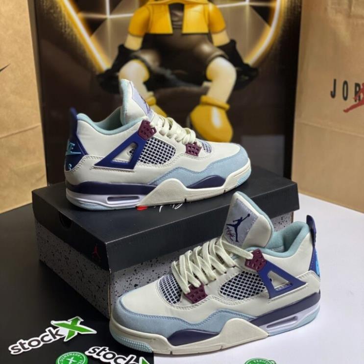 Giày thể thao Air Jordan 4 Retro ‘Frozen Moments’ - Militari  xám hot 2023, Giày sneaker Jd4 đế khí xám dành cho nam nữ