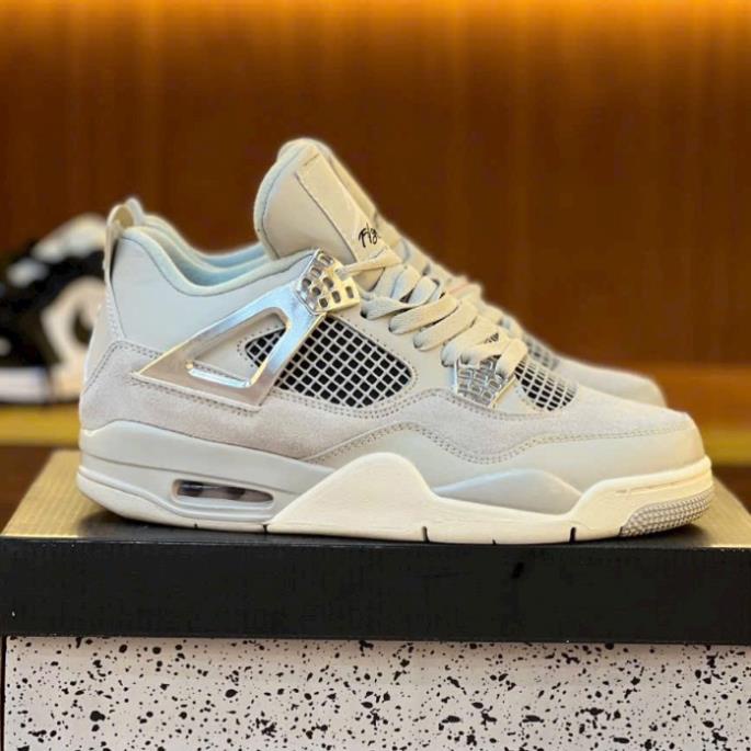 Giày thể thao Air Jordan 4 Retro ‘Frozen Moments’ - Militari  xám hot 2023, Giày sneaker Jd4 đế khí xám dành cho nam nữ