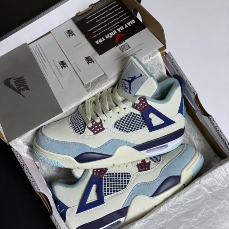 Giày thể thao Air Jordan 4 Retro ‘Frozen Moments’ - Militari  xám hot 2023, Giày sneaker Jd4 đế khí xám dành cho nam nữ