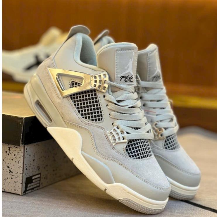 Giày thể thao Air Jordan 4 Retro ‘Frozen Moments’ - Militari  xám hot 2023, Giày sneaker Jd4 đế khí xám dành cho nam nữ
