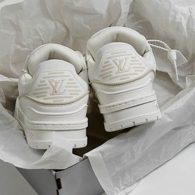 Giày thể thao Lou.is Vuit.ton Trainer Maxi Black White Trắng Đen Best Quality hot 2023, Giày sneaker Lv Sticker cao cấp