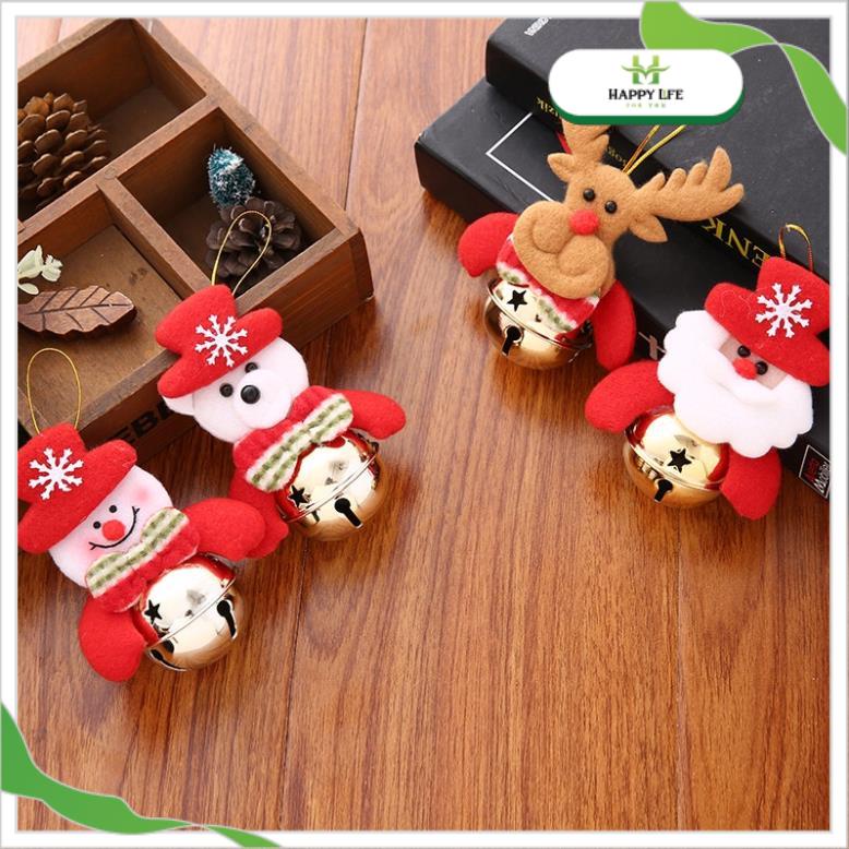 Đồ trang trí giáng sinh, trang trí cây thông Noel mini, phụ kiện trang trí Noel có chuông dễ thương - Happy Life 4U