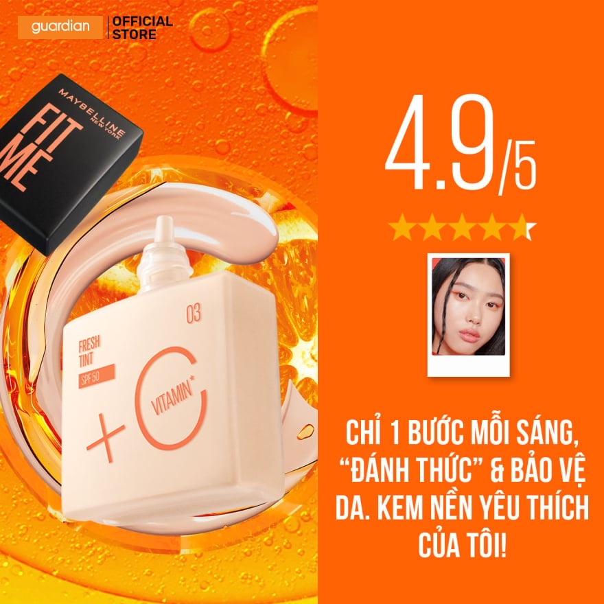 Kem Nền Maybelline Fit Me Foundation Fresh Tint SPF50 30ml
