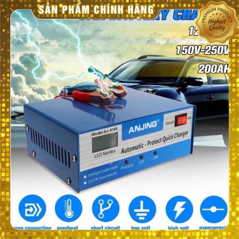 Bộ sạc acquy tự động 12v đến 24v nạp cho acquy từ 4ah đến 200ah - Tự động phục hồi Bình. BH 24 tháng