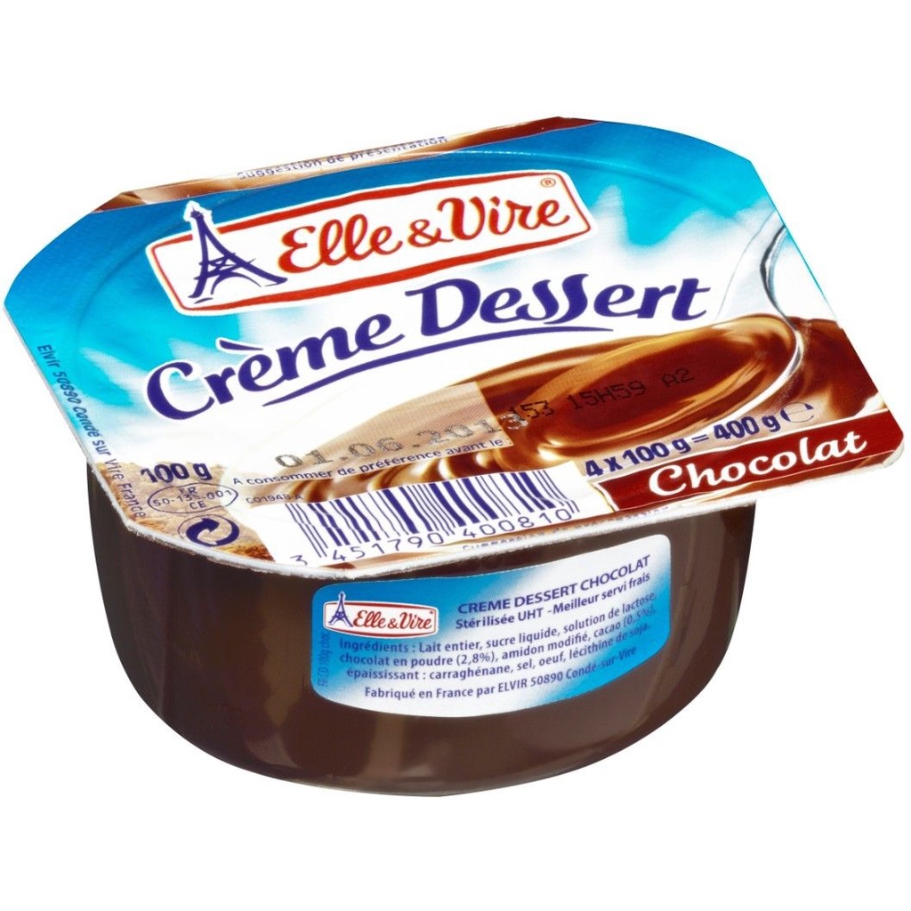 Váng Sữa Socola, Crème Dessert, Chocolate  - ELLE & VIRE