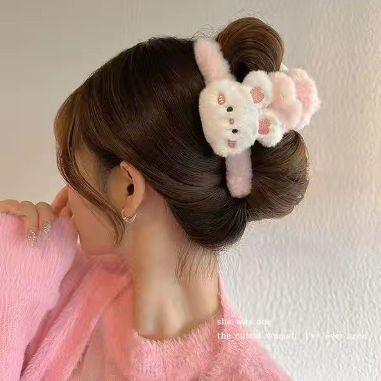 Kẹp Tóc Hình Cá Mập / Gấu Hoạt Hình Nhồi Bông Dễ Thương Cho Nữ