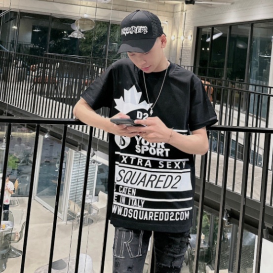 Áo Thun DSQ Dominate Nam Siêu Cấp  Chất Liệu Cotton Thời Trang Nam Thấm Hút Mồ Hôi In Chữ Full Áo