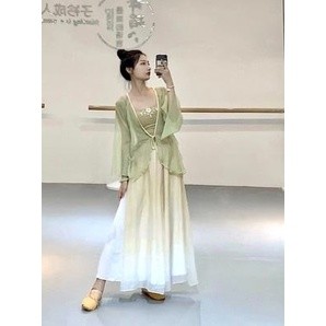 Trang Phục Khiêu Vũ Truyền Thống Trung Hoa Bằng Vải Voan Mỏng Thanh Lịch Quyến Rũ Cho Nữ