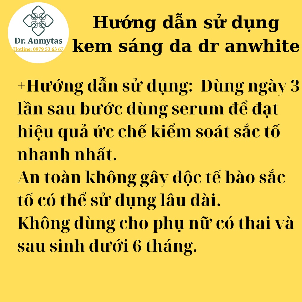 Kem Mờ Nám 4-Butylresorcinol Dr. Anmytas - Làm Sáng Da, Xóa Mờ Thâm Nám