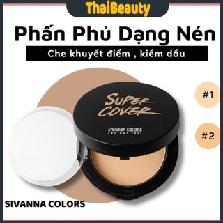 Phấn Phủ Dạng Nén Kiềm Dầu Sivanna Super Cover Two Way Cake HF201 - Thaibeauty
