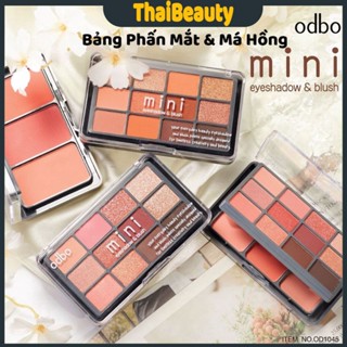 Bảng Phấn Mắt Má Hồng Odbo Tông Cam Hồng Đào 12 Ô Mini Eyeshadow & Blush OD1045