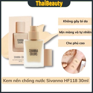  Kem nền Sivanna Silky Matte Coverage Foundation HF118 Thái Lan 30ml Chống Nước Siêu Mịn Da 