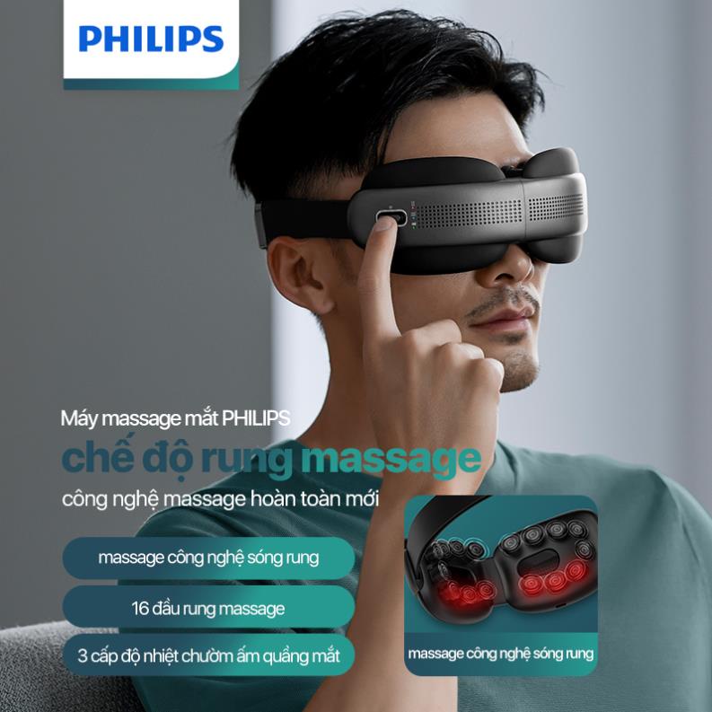 Máy Massage Mắt PHILIPS PPM5202E-kỹ thuật massage & âm thanh bluetooth - Chính Hãng