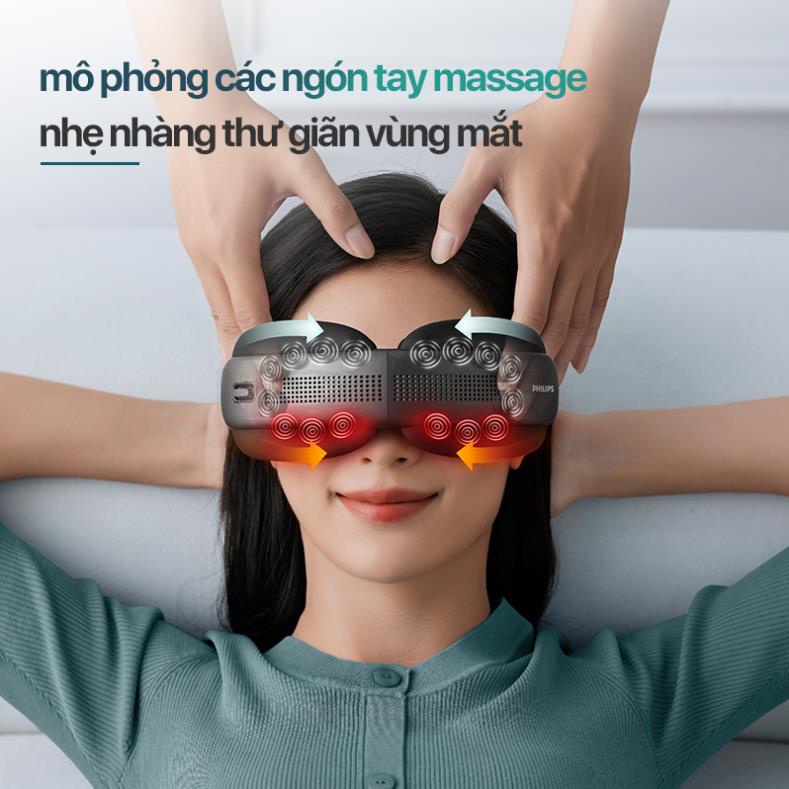 Máy Massage Mắt PHILIPS PPM5202E-kỹ thuật massage & âm thanh bluetooth - Chính Hãng