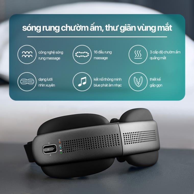 Máy Massage Mắt PHILIPS PPM5202E-kỹ thuật massage & âm thanh bluetooth - Chính Hãng