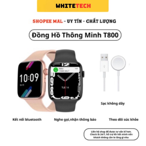 Đồng Hồ Thông Minh Bluetooth Chống Nước Nghe Gọi Kết Nối Điện Thoại Nhận Thông Báo- BH 12 Tháng TECHHIGH
