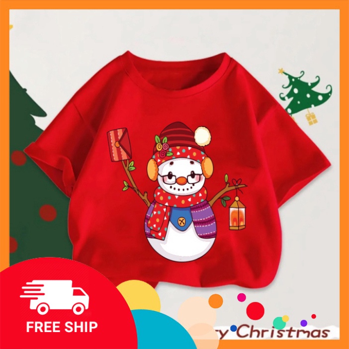 Áo thun cho bé Merry Christmas 2023 áo noel lễ noel in ấn hình quái lạ cho bé trai bé gái-SHOP NEMOKIDS-NOEL2 - HOANGNAM