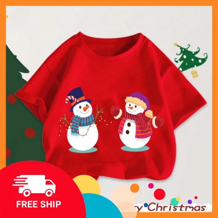 Áo thun cho bé Merry Christmas 2023 áo noel in ấn hình độc lạ cho bé trai bé gái - HOANGNAMKIDS