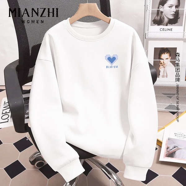 Senma Áo Hoodie Thể Thao cotton Mùa Thu Tay Dài Cổ Tròn Dáng Rộng Phong Cách Mới Bán Chạy Hợp Thời Trang Cho Nữ 2023