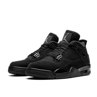 Giày Jordan 4 Black Cat High Quality Sneaker Nam Nữ - Giày JD4 Thể Thao Bóng Rổ Full Đen Hàng Cao Cấp