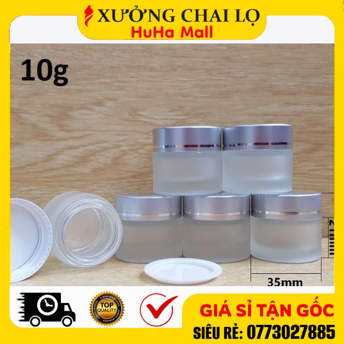 Hũ Hộp Chiết Mỹ Phẩm ❤ Siêu Rẻ ❤ Hũ Hộp Chiết Mỹ Phẩm Thủy Tinh Mờ 5g,10g,15g,20g,30g,50g Đựng Kem Face