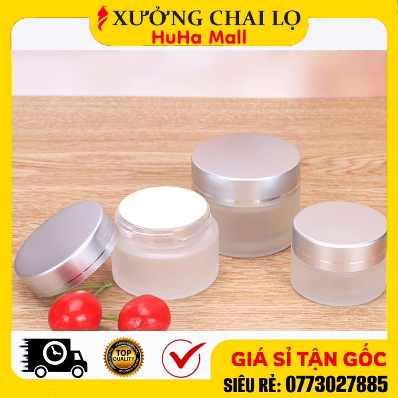 Hũ Hộp Chiết Mỹ Phẩm ❤ Siêu Rẻ ❤ Hũ Hộp Chiết Mỹ Phẩm Thủy Tinh Mờ 5g,10g,15g,20g,30g,50g Đựng Kem Face