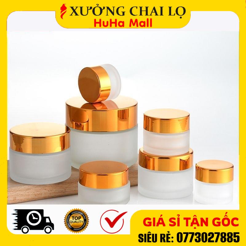 Hũ Hộp Chiết Mỹ Phẩm ❤ Siêu Rẻ ❤ Hũ Hộp Chiết Mỹ Phẩm Thủy Tinh Mờ 5g,10g,15g,20g,30g,50g Đựng Kem Face