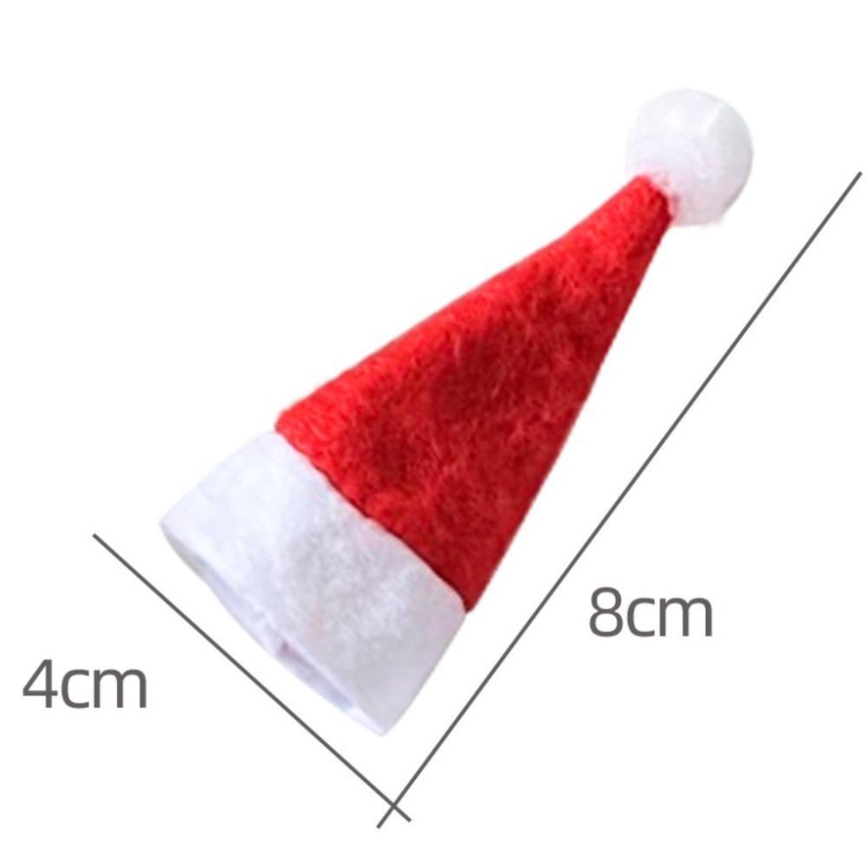 Mũ Giáng Sinh mini chất liệu Vải Không Dệt Hình Kẹo Mút Noel