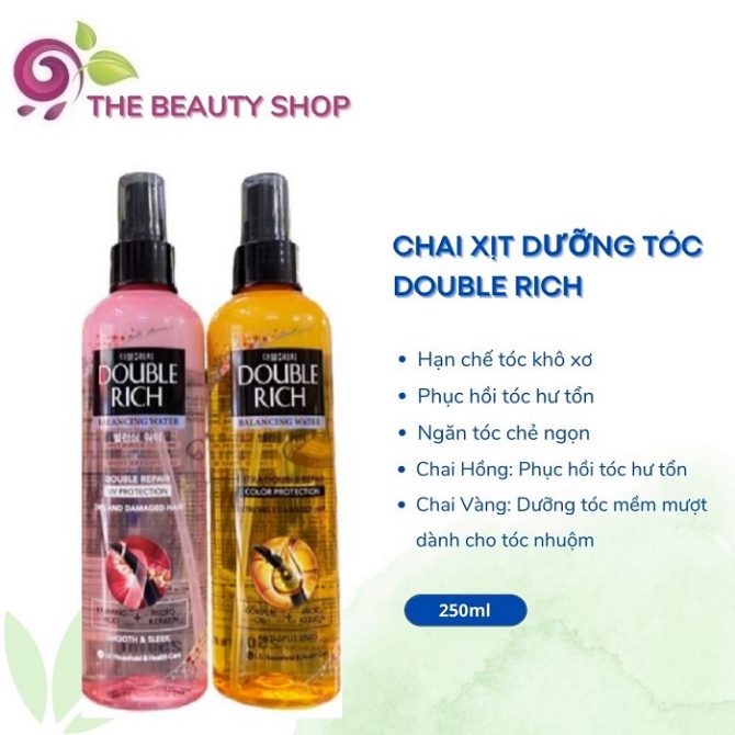 Chính hãng Chai Xịt Dưỡng Tóc Double Rich 120ml - 250ml