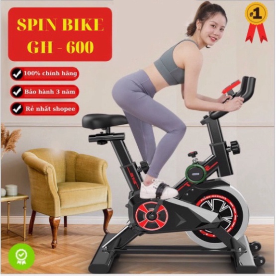 Xe Đạp Tập Thể Dục Tại Nhà SPIN BIKE Cao Cấp - Cảm Biến Nhịp Tim Full Bộ Phụ Kiện Đi Kèm
