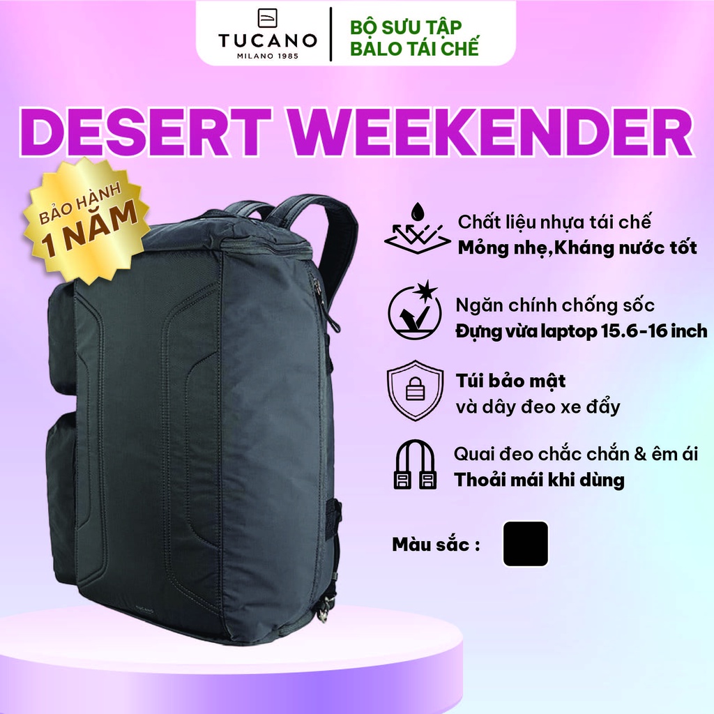 Balo Tái Chế TUCANO Desert Weekender Eco