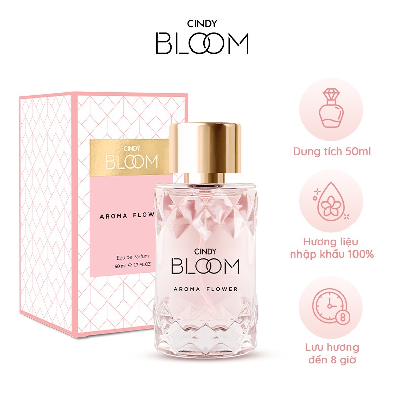 [24.12 - 25.12 - ĐƠN 269K TẶNG QUÀ 0Đ] Combo nước hoa Cindy Bloom Aroma Flower + Romantic Muse 50ml/chai