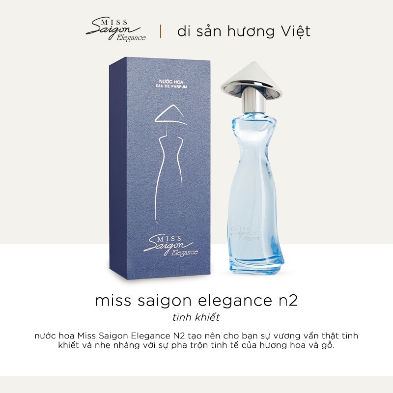 Combo Hộp Hoa & Nước Hoa Miss Saigon Elegance Sapphire - 50ml