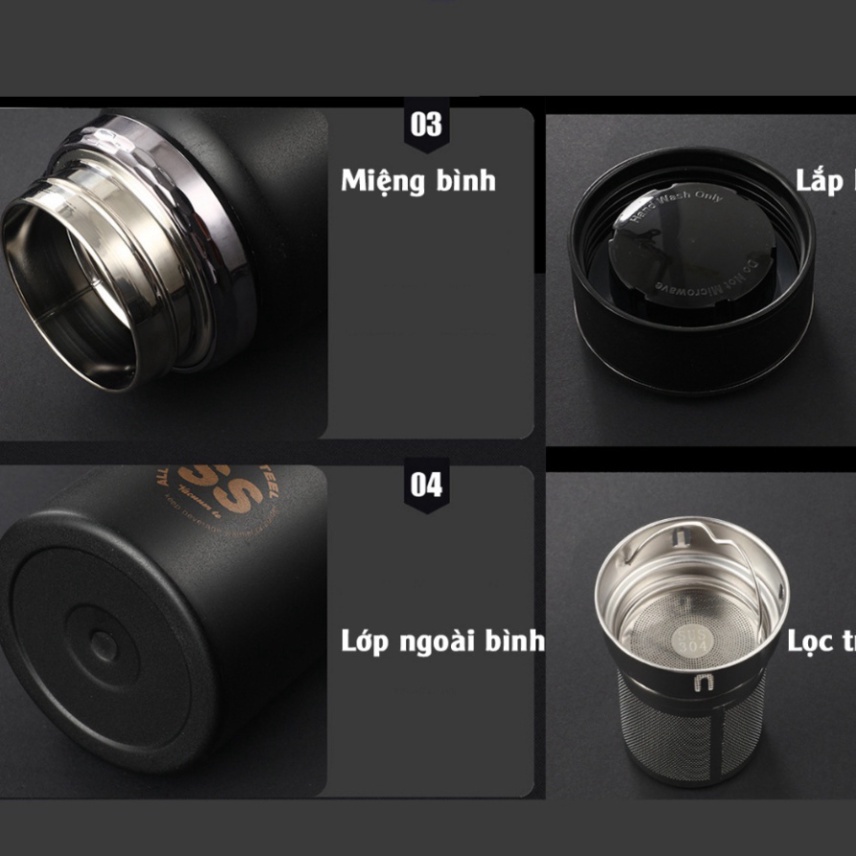 Bình Giữ Nhiệt EMBER Hiển Thị Nhiệt Độ 1000ml - Chất Liệu inox 316 không gỉ, giữ nhiệt lên đến 20 giờ