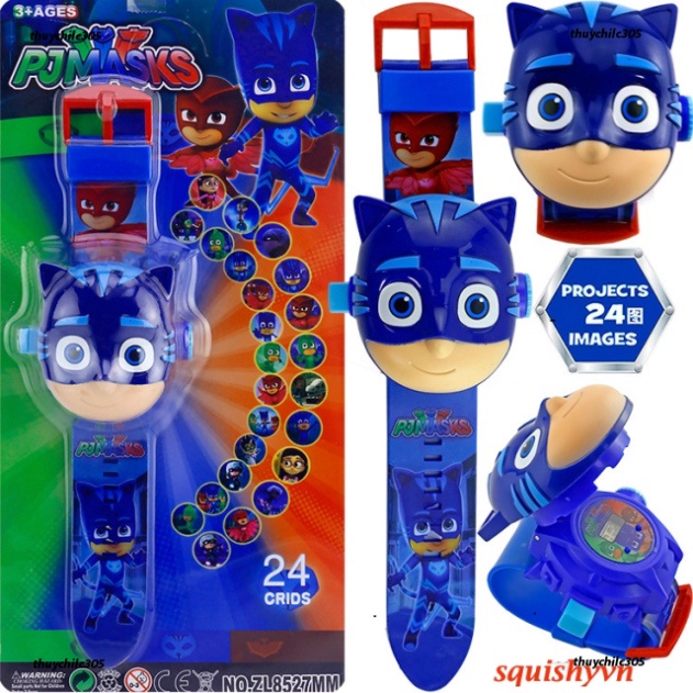 Đồng Hồ Chiếu 24 Hình phim hoạt hình PJMask pj mask nhân viên nghệ thuật chỉnh sửa Số trẻ nhỏ Dạng L