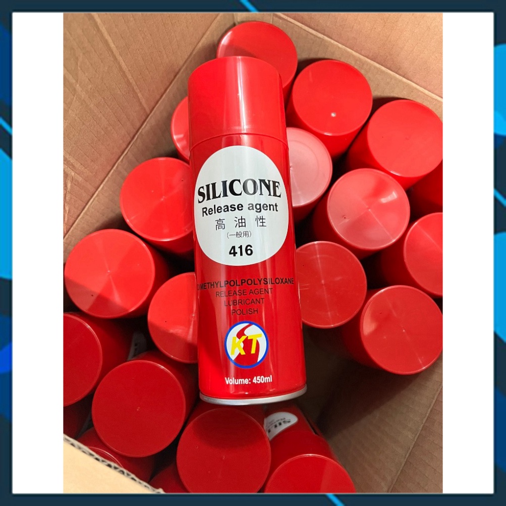 Chai Xịt Bôi Trơn Silicon Release Agent 416 (450mL) - Dầu Tách Khuôn Silicon Tạo Hình Nhựa Cao Su Ch