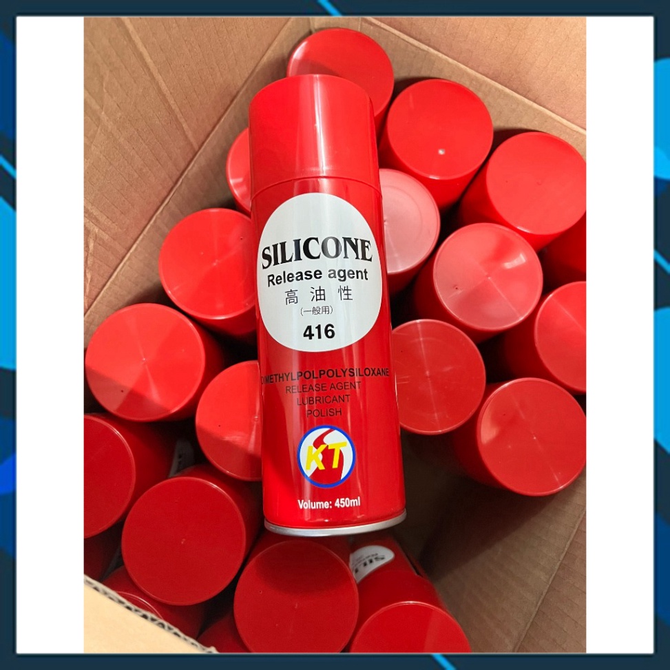 Chai Xịt Bôi Trơn Silicon Release Agent 416 (450mL) - Dầu Tách Khuôn Silicon Tạo Hình Nhựa Cao Su Ch