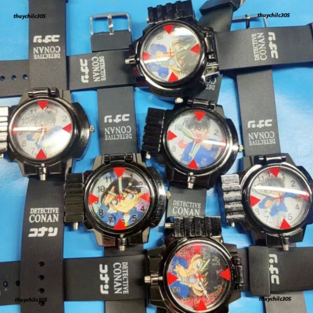 Đồng Hồ trẻ nhỏ Bé Trai Conan Đeo Tay Có Laze