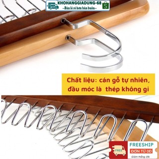 Móc treo áo 2 dây bra đa năng tiện lợi giá treo 8 mắc bằng gỗ treo áo lót cà vạt thắt lưng túi xách gọn tủ quần áo