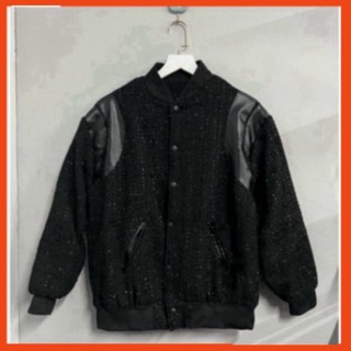 1 Áo Khoác Teddy_Sơn Tùng Dạ Kim Tuyến Áo Bomber Dạ Phối Da 2 Lớp Kim Tuyến Nam Nữ Cực Chất, Thời Trang 99 99 88 88 2