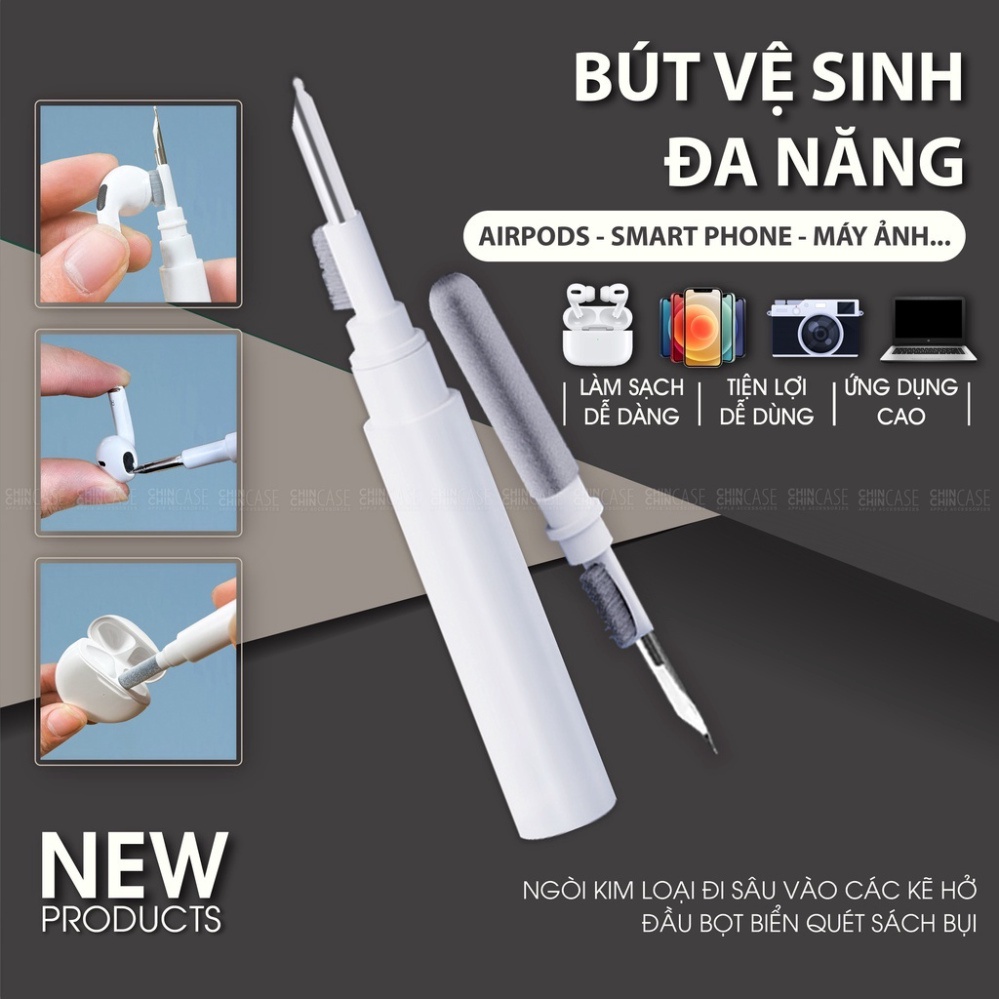 Bút Vệ Sinh Tai Nghe Airpod Đa Năng Làm Sạch Cho Airpods 1/ 2/ 3/ Pro Điện Thoại/ Máy Ảnh... Techhigh