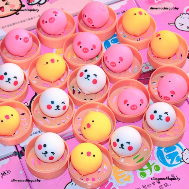 ⚡ BÁNH BAO ⚡ đồ giải trí xả stress- squishy mini mochi-squishy mochi-squishy giảm stress-mềm dẻo,giả