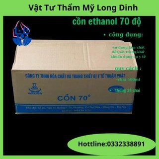 Thùng 24 chai cồn y tế - cồn 70 độ 500 ml ethanol sát khuẩn rửa tay, chai 500 ml