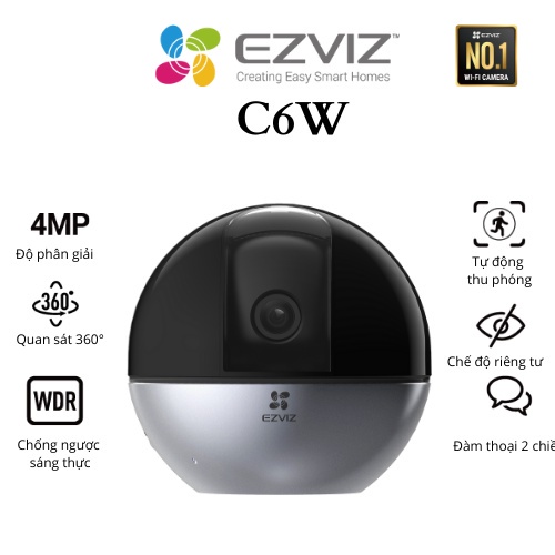 Camera wifi đa năng Ezviz C6W  2K Quay quét 360 độ