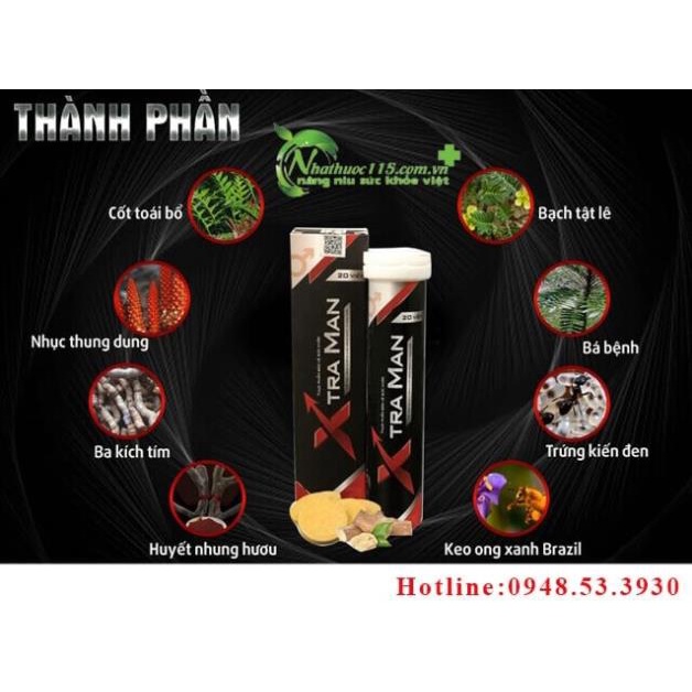 XTRA MAN VIÊN SỦI TĂNG CƯỜNG SINH LÝ NAM SANTEX  Tráng Dương Bổ Thận Kéo Dài Thời Gian XMARVEL