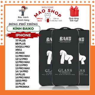 Cường lực Baiko iphone  11 15  14 13 12 11 ProMax Plus Pro 13 ProMax 12 ProMax 11 Pro Max 11Pro Xs max x 7Plus 8Plus
