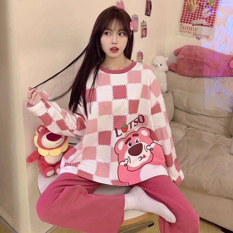 SALE LỖ LẤY 5 SAO Bộ ngủ nữ tay dài big size bộ mặc nhà dễ thương chất thun cotton 40-95Kg TOZZO BD03